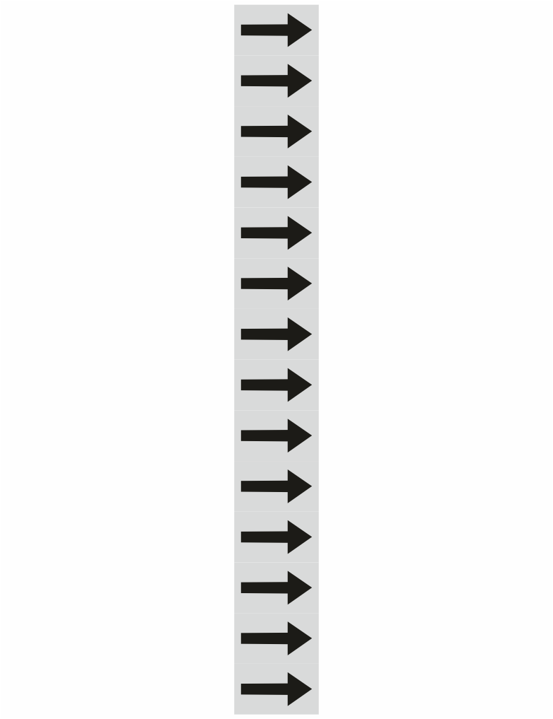 402003-25pás | KRIŽAN - safetyshop Vertical column of gray tiles, each with a bold black right arrow on it.