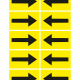 402004-25 | KRIŽAN - safetyshop Grid of ten yellow panels with black arrows: left column arrows point right, right column arrows point left (5 rows).