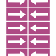 Two-column grid of purple tiles; left column shows white right-pointing arrows, right column shows white left-pointing arrows, across six rows (bidirectional arrows). Your interface may imply back-and-forth navigation or toggle.
