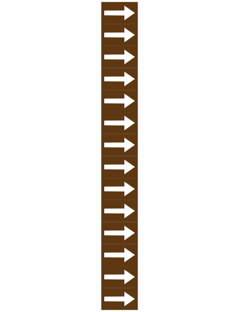402106-pás | KRIŽAN - safetyshop Vertical column of brown square tiles, each containing a white right-pointing arrow.