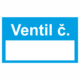 406001 | KRIŽAN - safetyshop Značení potrubí - Značení ventilů: Ventil číslo (Modrá)