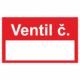 406002 | KRIŽAN - safetyshop Značení potrubí - Značení ventilů: Ventil číslo (Červená)