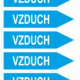 Značení dle ČSN - Jednosměrné potrubní šipky: Vzduch - Velikost 1 (Směr vpravo)