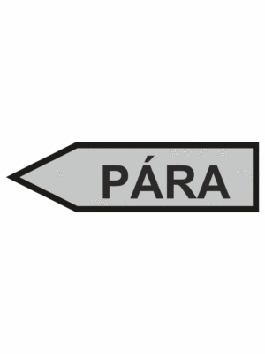 Značení dle ČSN - Jednosměrné potrubní šipky: Pára - Velikost 3 (Směr vlevo)