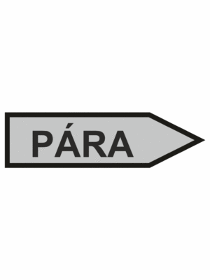 Značení dle ČSN - Jednosměrné potrubní šipky: Pára - Velikost 3 (Směr vpravo)