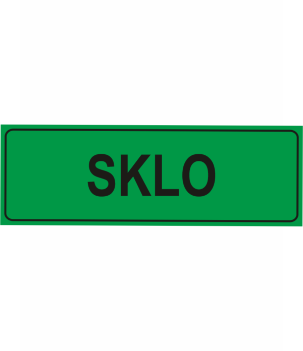 Sklo - text bez symbolu
