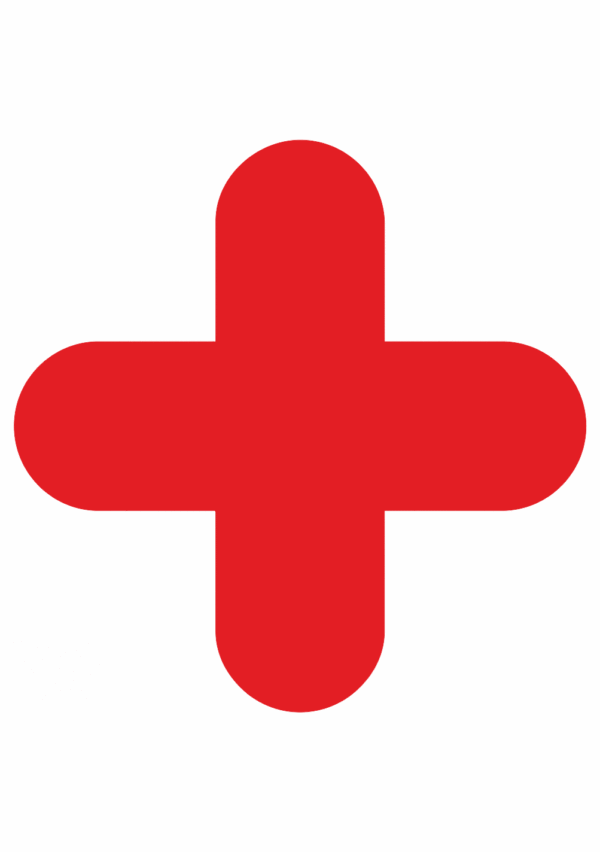Značení skladů a regálů - Označení míst pro palety: Červený kříž