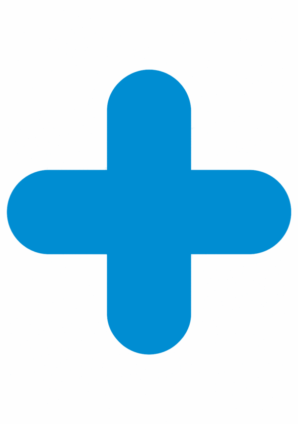 Značení skladů a regálů - Označení míst pro palety: Modrý kříž