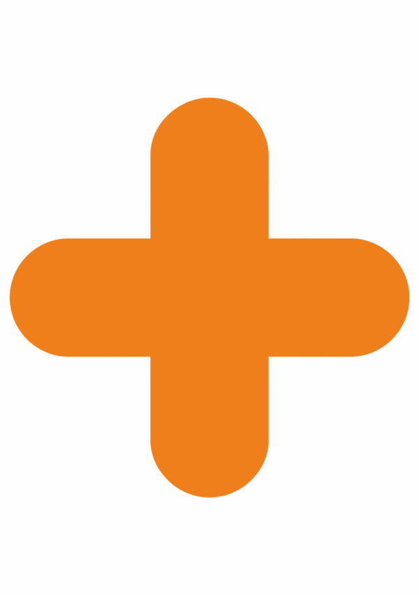 Značení skladů a regálů - Označení míst pro palety: Oranžový kříž