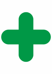 Značení skladů a regálů - Označení míst pro palety: Zelený kříž