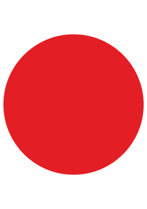 Značení skladů a regálů - Označení míst pro palety: Kruh červený