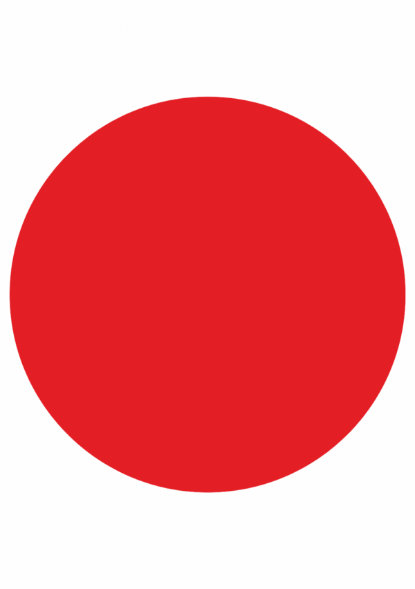 Značení skladů a regálů - Označení míst pro palety: Kruh červený