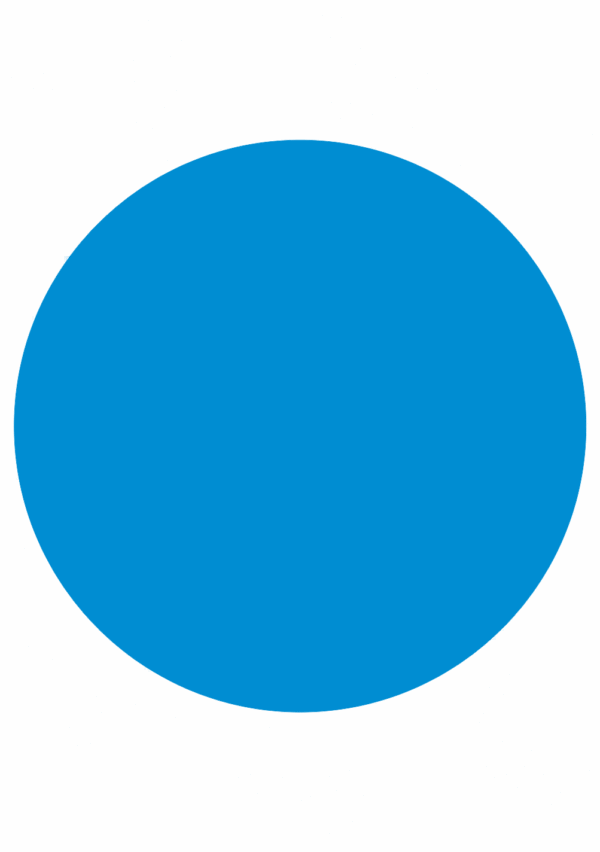 Značení skladů a regálů - Označení míst pro palety: Kruh modrý