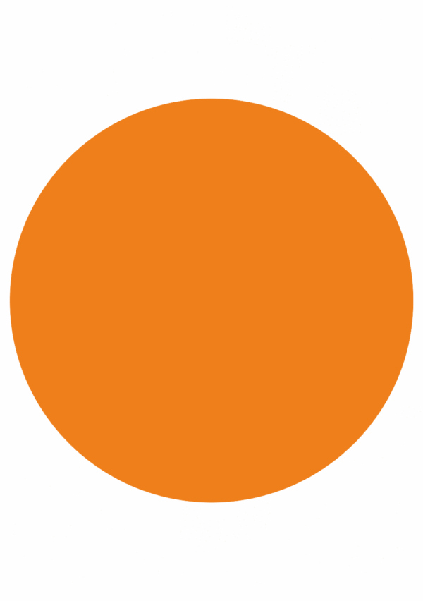 Značení skladů a regálů - Označení míst pro palety: Kruh oranžový