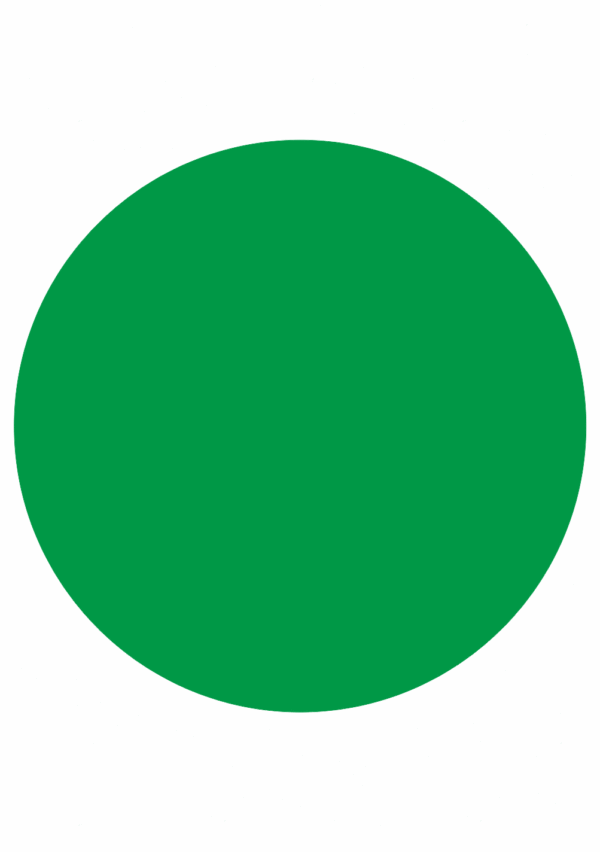 Značení skladů a regálů - Označení míst pro palety: Kruh zelený