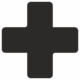 Značení skladů a regálů - Označení míst pro palety: Kříž černý (Hranatý)