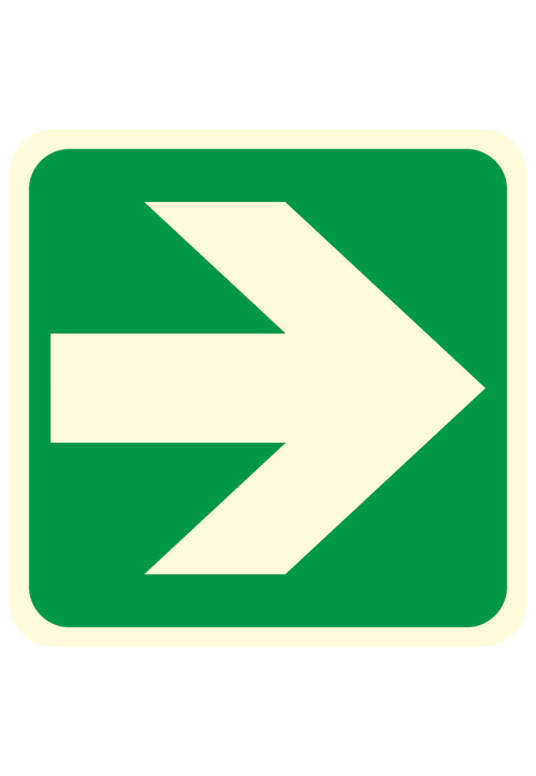 Fotoluminiscenční podlahové značení - Podlahový symbol: Podlahová šipka