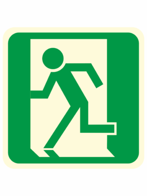 Fotoluminiscenční podlahové značení - Podlahový symbol: Únikový východ vlevo