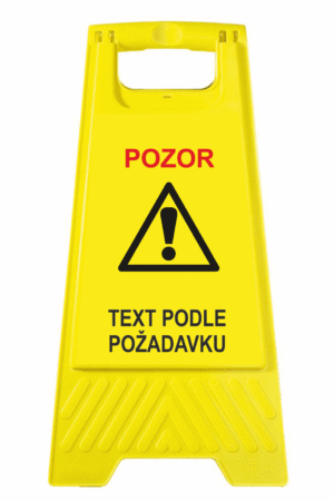 Podlahové pásky a značky - Výstražné tabule: "Pozor / Text podle požadavku"