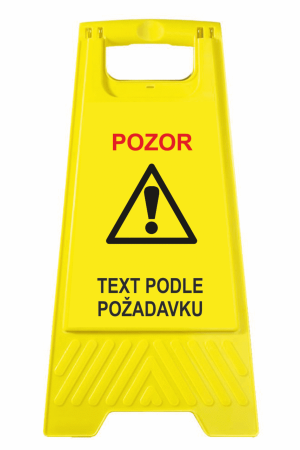 Podlahové pásky a značky - Výstražné tabule: "Pozor / Text podle požadavku"