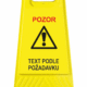 A dle požadavku | KRIŽAN - safetyshop Podlahové pásky a značky - Výstražné tabule: "Pozor / Text podle požadavku"