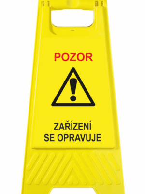 Podlahové pásky a značky - Výstražné tabule: "Pozor / Zařízení se opravuje"