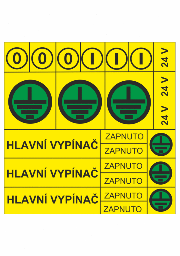 Značení elektro a ESD - Symboly a aršíky: Kombinovaný arch