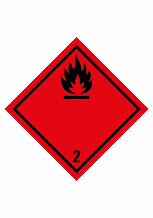 Značení nebezpečných látek a obalů - Symboly ADR: Plyny (ADR Třída 2.1)