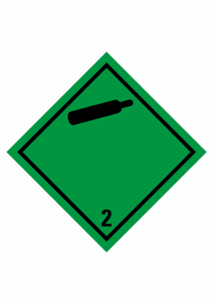 Značení nebezpečných látek a obalů - Symboly ADR: Plyny nezápalné a jedovaté (ADR Třída 2.2)