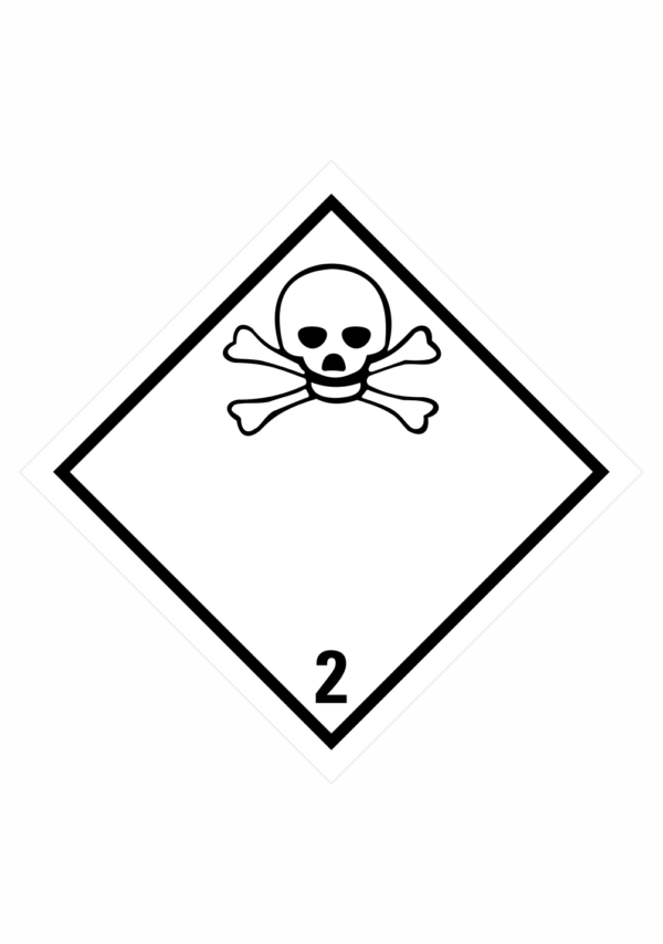 Značení nebezpečných látek a obalů - Symboly ADR: Jedovaté plyny (ADR Třída 2.2)