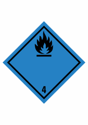 Značení nebezpečných látek a obalů - Symboly ADR: Látky vytvářející hořlavý plyn ve styku s vodou (ADR Třída 4.3)