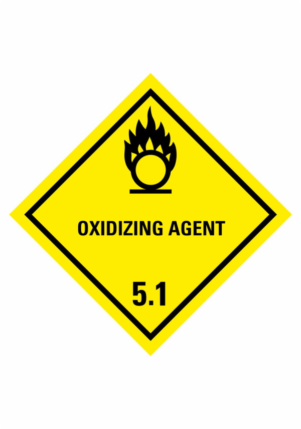 Značení nebezpečných látek a obalů - Symboly ADR: Oxidizing agent (ADR Třída 5.1)