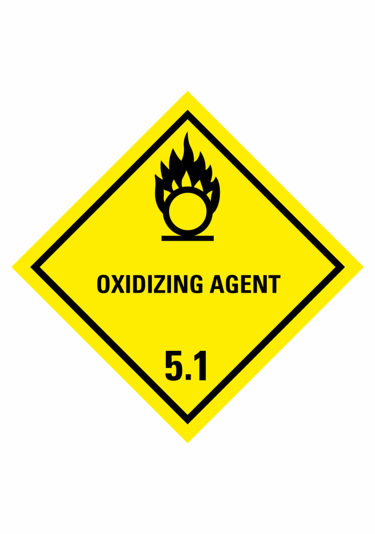 Značení nebezpečných látek a obalů - Symboly ADR: Oxidizing agent (ADR Třída 5.1)