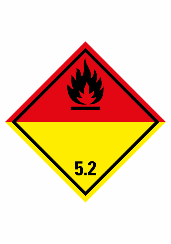 Značení nebezpečných látek a obalů - Symboly ADR: Organické peroxidy (ADR Třída 5.2)