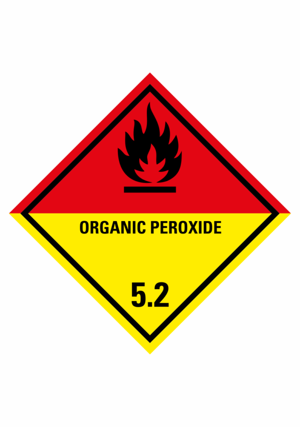 Značení nebezpečných látek a obalů - Symboly ADR: Organic peroxide (ADR Třída 5.2)