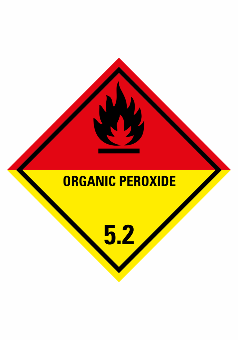 Značení nebezpečných látek a obalů - Symboly ADR: Organic peroxide (ADR Třída 5.2)