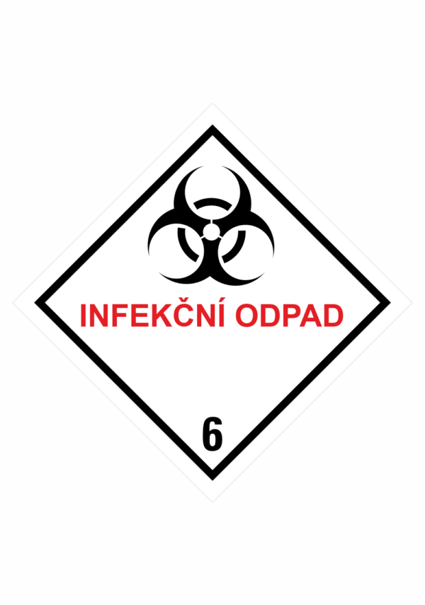 Značení nebezpečných látek a obalů - Symboly ADR: Infekční odpad (ADR Třída 6)