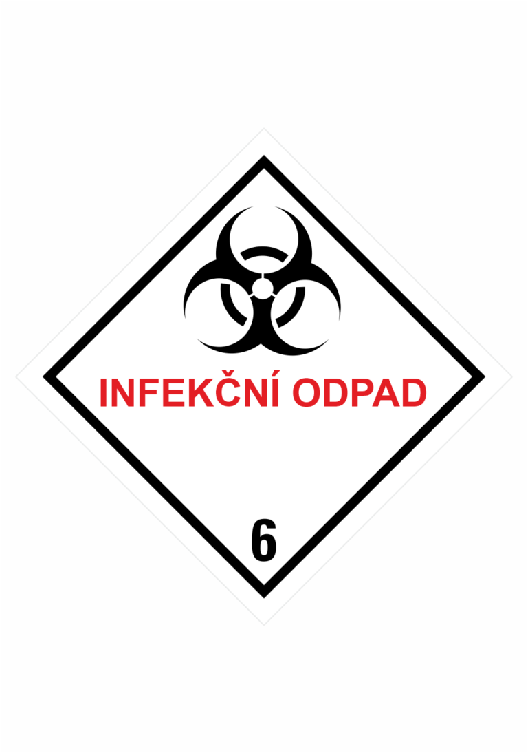 Značení nebezpečných látek a obalů - Symboly ADR: Infekční odpad (ADR Třída 6)