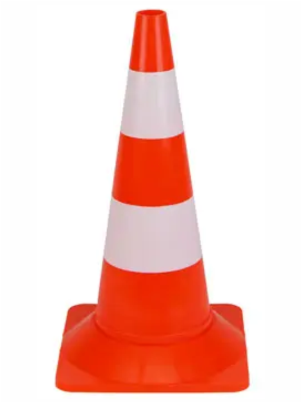 Lehký dopravní kužel 50 cm - oranžová / bílá