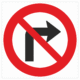 Dopravní značky plastové: Zákaz odbočení vpravo