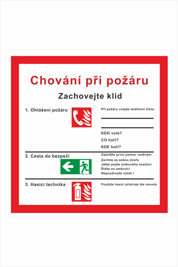 Dokumentace PO - Chování při požáru
