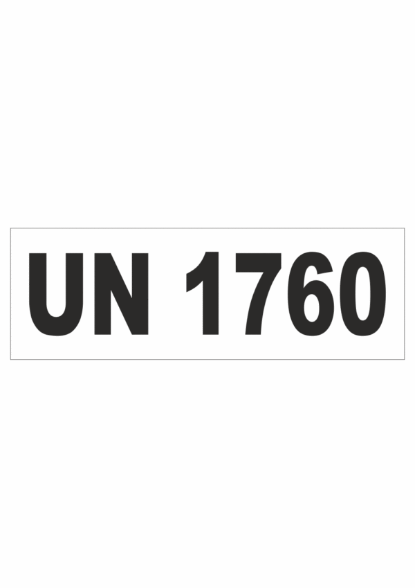 Značení nebezpečných látek a obalů - UN čísla a nápisy: UN 1760 (Žíravá kapalná látka)