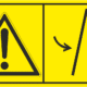 Záloha_355068H | KRIŽAN - safetyshop Značení strojů dle ISO 11 684 - Kombinovaný štítek: Výstraha / Nesundávej kryt za provozu (Horizontální)