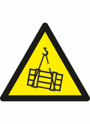 Výstražná bezpečnostní značka: Symbol bez textu - Zavěšené břemeno