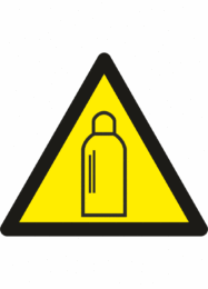 Výstražná bezpečnostní značka: Symbol bez textu - Pozor Tlakové láhve