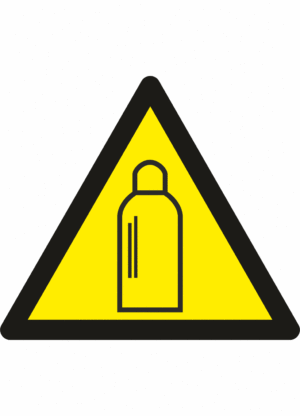 Výstražná bezpečnostní značka: Symbol bez textu - Pozor Tlakové láhve