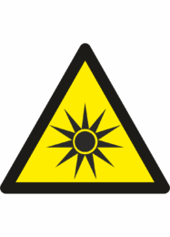 Výstražná bezpečnostní značka: Symbol bez textu - Záření