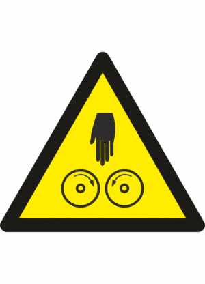 Výstražná bezpečnostní značka: Symbol bez textu - Nebezpečí poranění rotující části