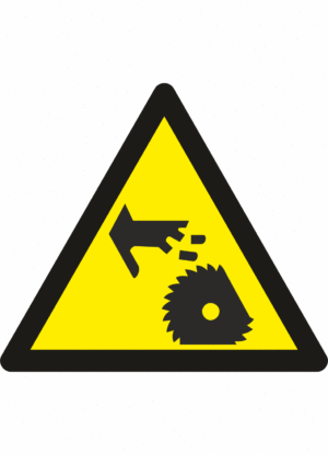 Výstražná bezpečnostní značka: Symbol bez textu - Nebezpečí poranění ozubeným kolem