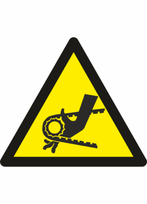 Výstražná bezpečnostní značka: Symbol bez textu - Nebezpečí vtažení
